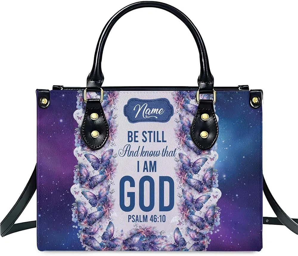 Christian Personalized Leather Handbag – Custom Name Women's Bag, Mother's Day, Birthday, Christmas Gift