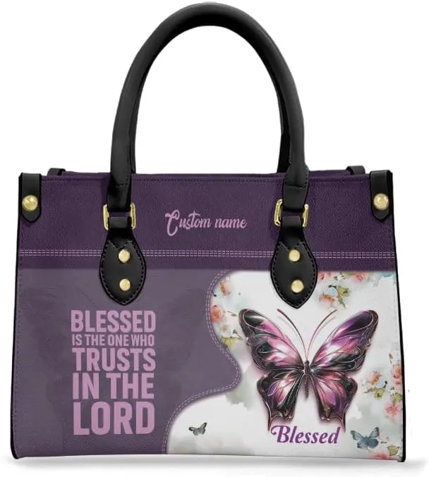 Christian Personalized Leather Handbag – Custom Name Women's Bag, Perfect for Mother's Day, Birthday, Christmas Gift