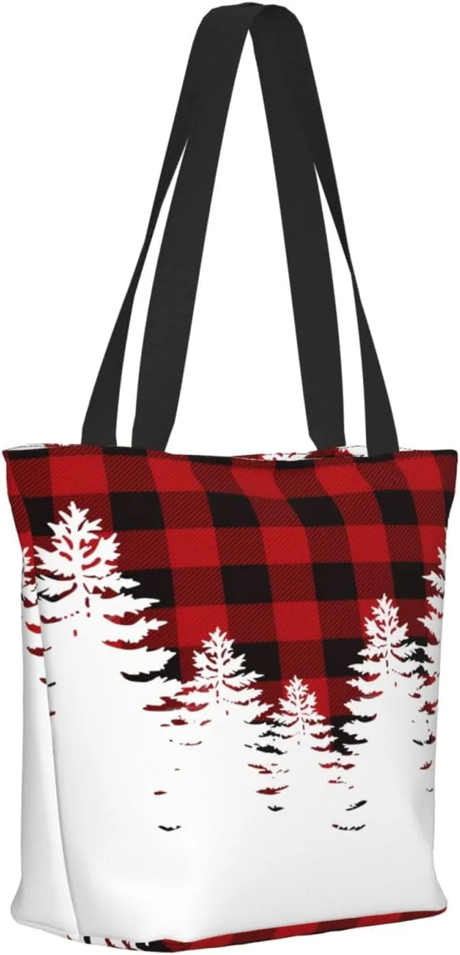Christmas Bears Deers Hunting Tote Bag Women Reusable Shopping Bags Shoulder Bag Portable Storage HandBags