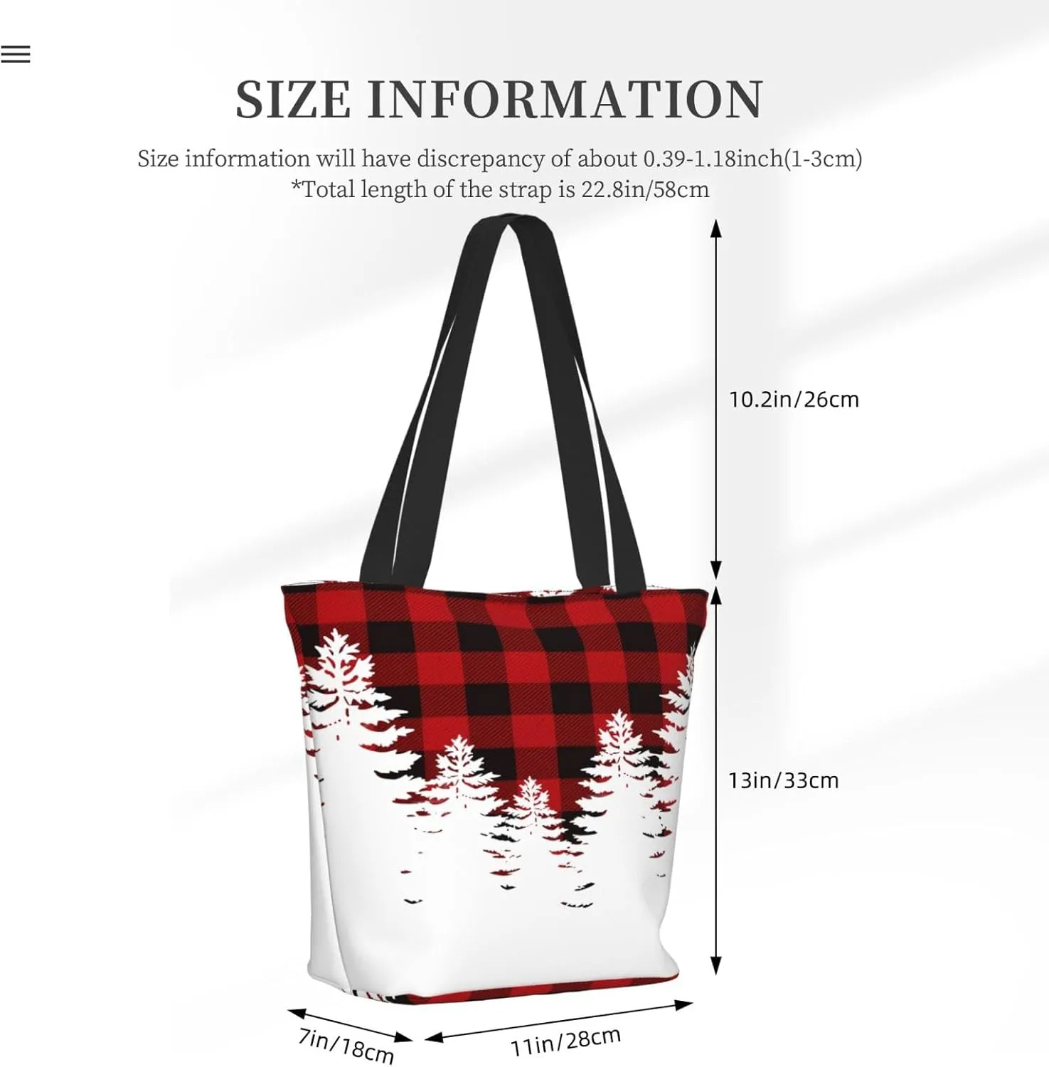Christmas Bears Deers Hunting Tote Bag Women Reusable Shopping Bags Shoulder Bag Portable Storage HandBags