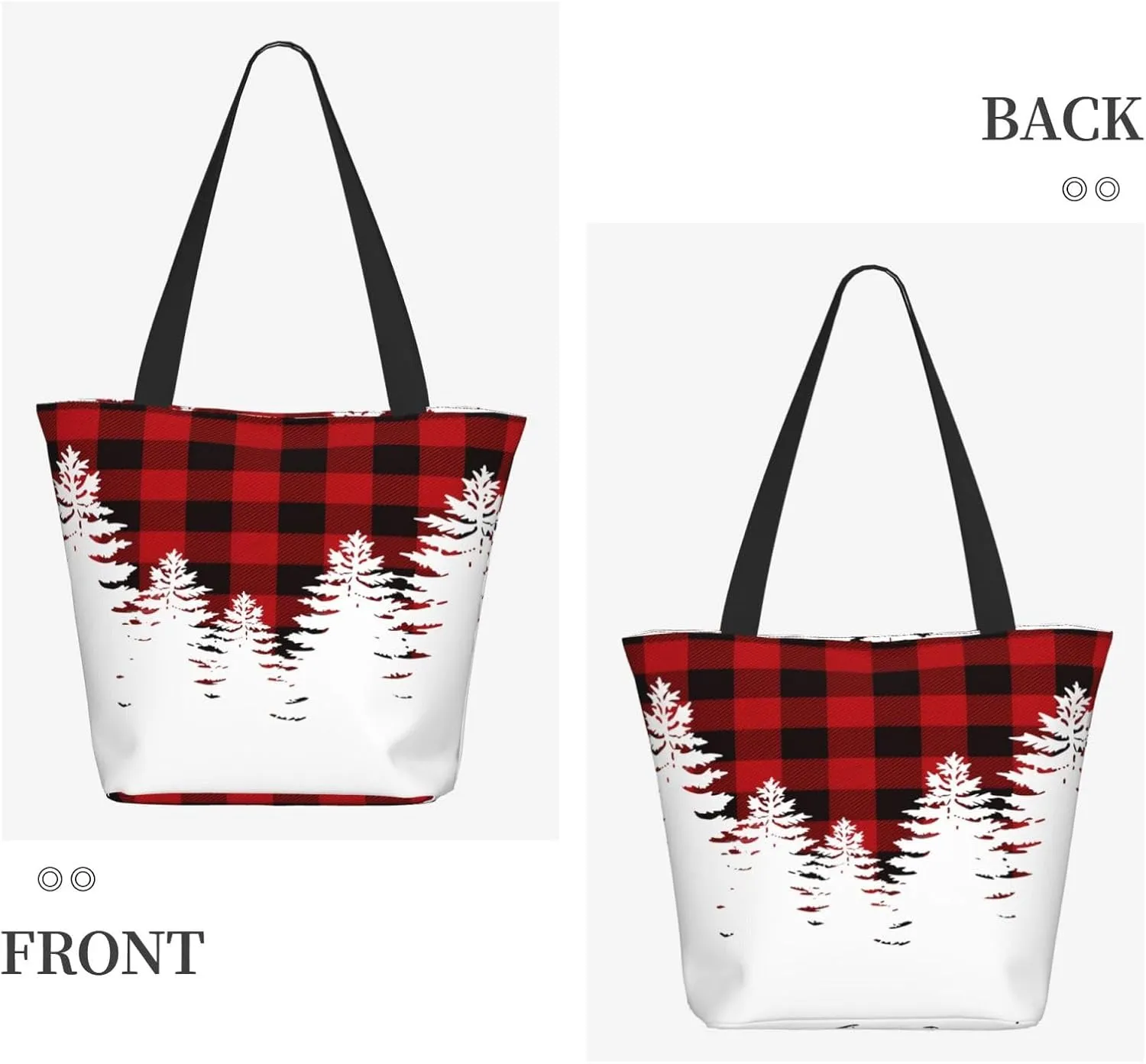 Christmas Bears Deers Hunting Tote Bag Women Reusable Shopping Bags Shoulder Bag Portable Storage HandBags