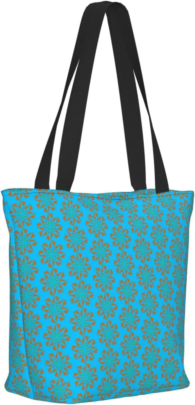 Christmas Golden Snowflakes Stars Tote Bag Women Reusable Shopping Bags Shoulder Bag Portable Storage HandBags