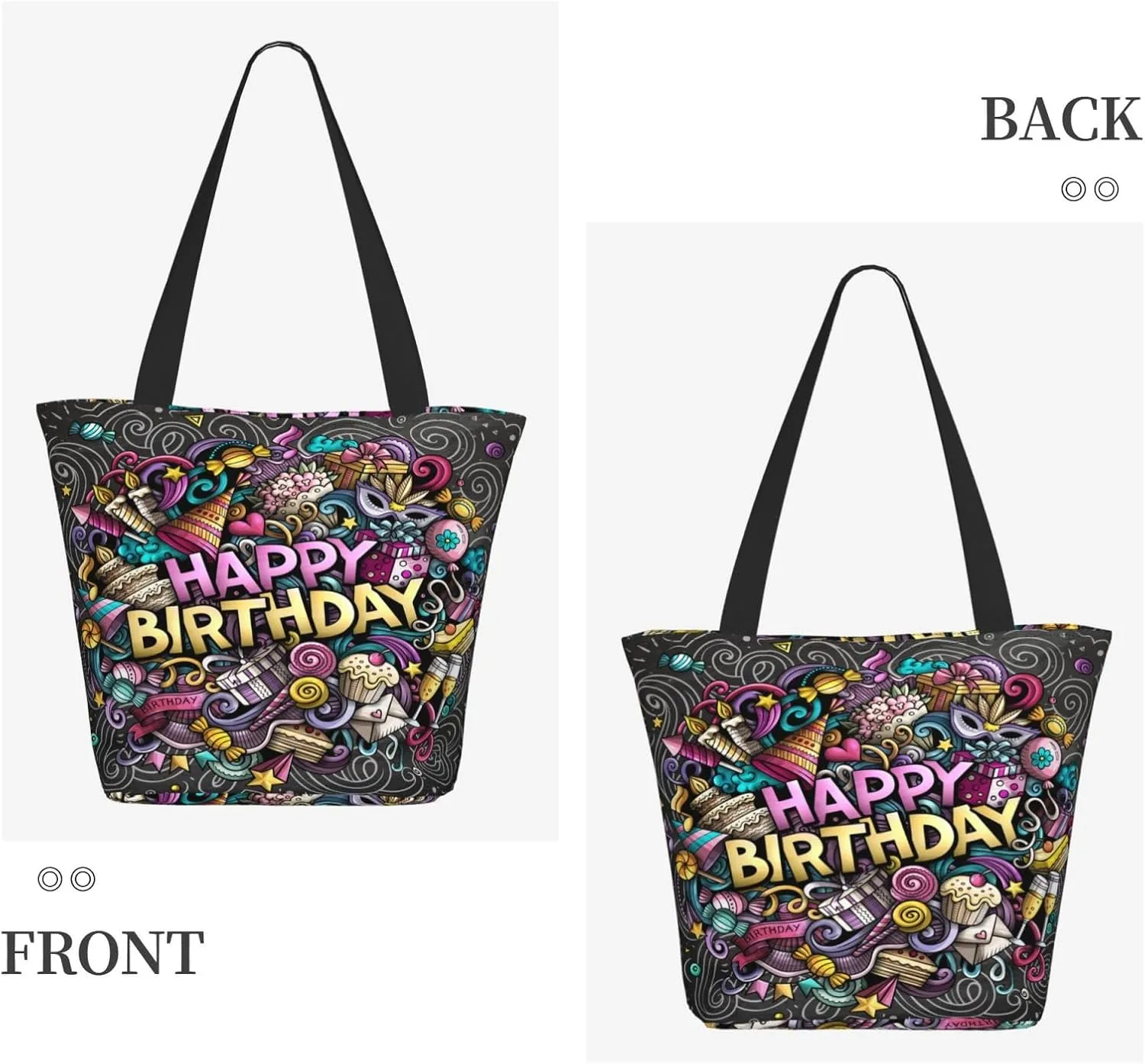 Christmas Golden Snowflakes Stars Tote Bag Women Reusable Shopping Bags Shoulder Bag Portable Storage HandBags