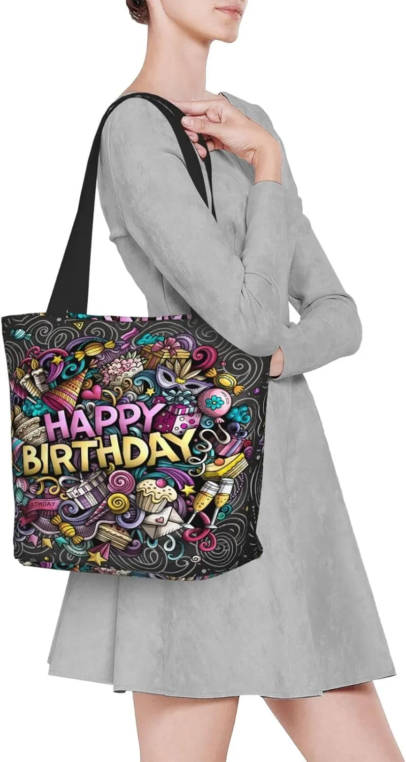 Christmas Golden Snowflakes Stars Tote Bag Women Reusable Shopping Bags Shoulder Bag Portable Storage HandBags