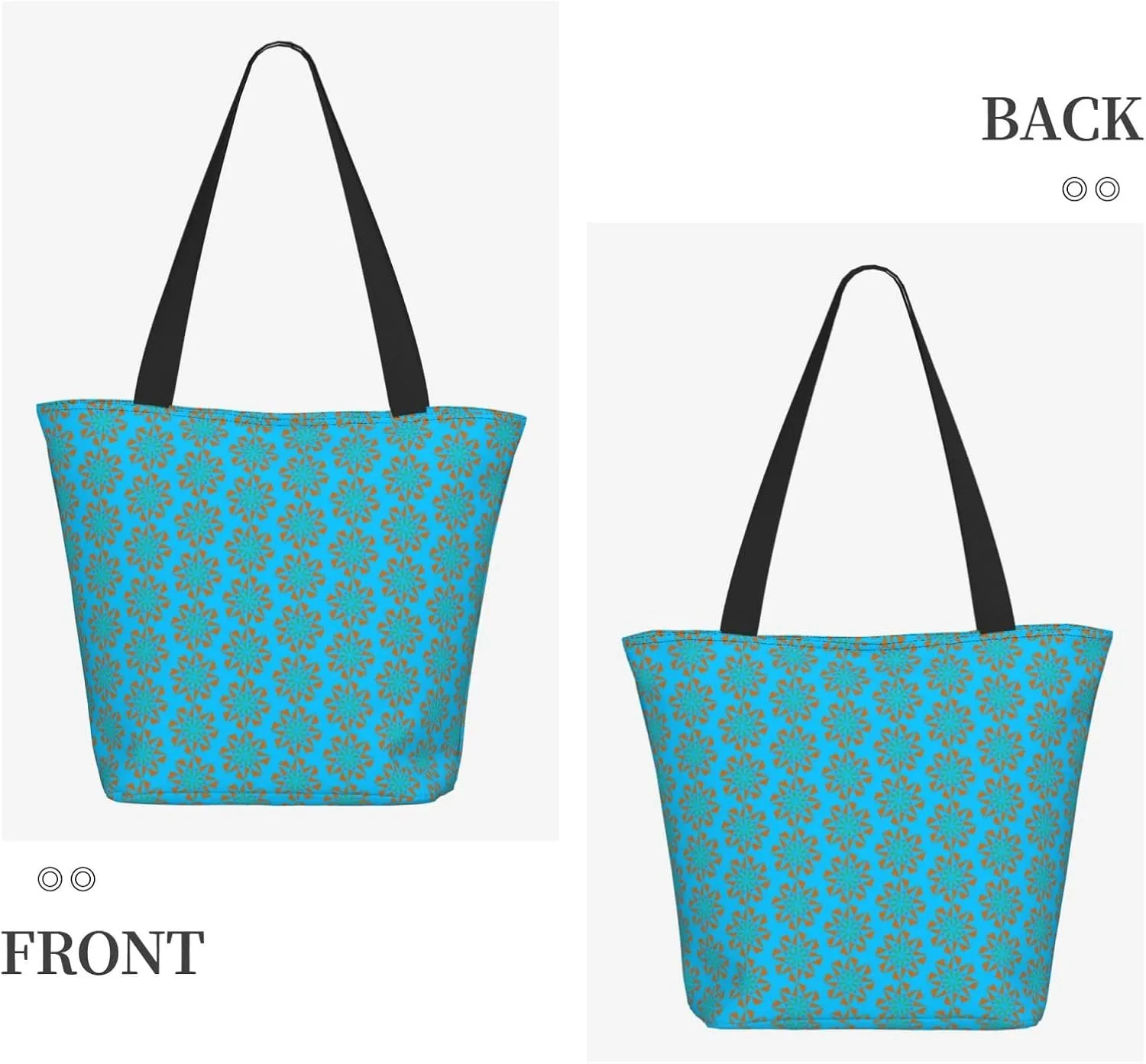 Christmas Golden Snowflakes Stars Tote Bag Women Reusable Shopping Bags Shoulder Bag Portable Storage HandBags