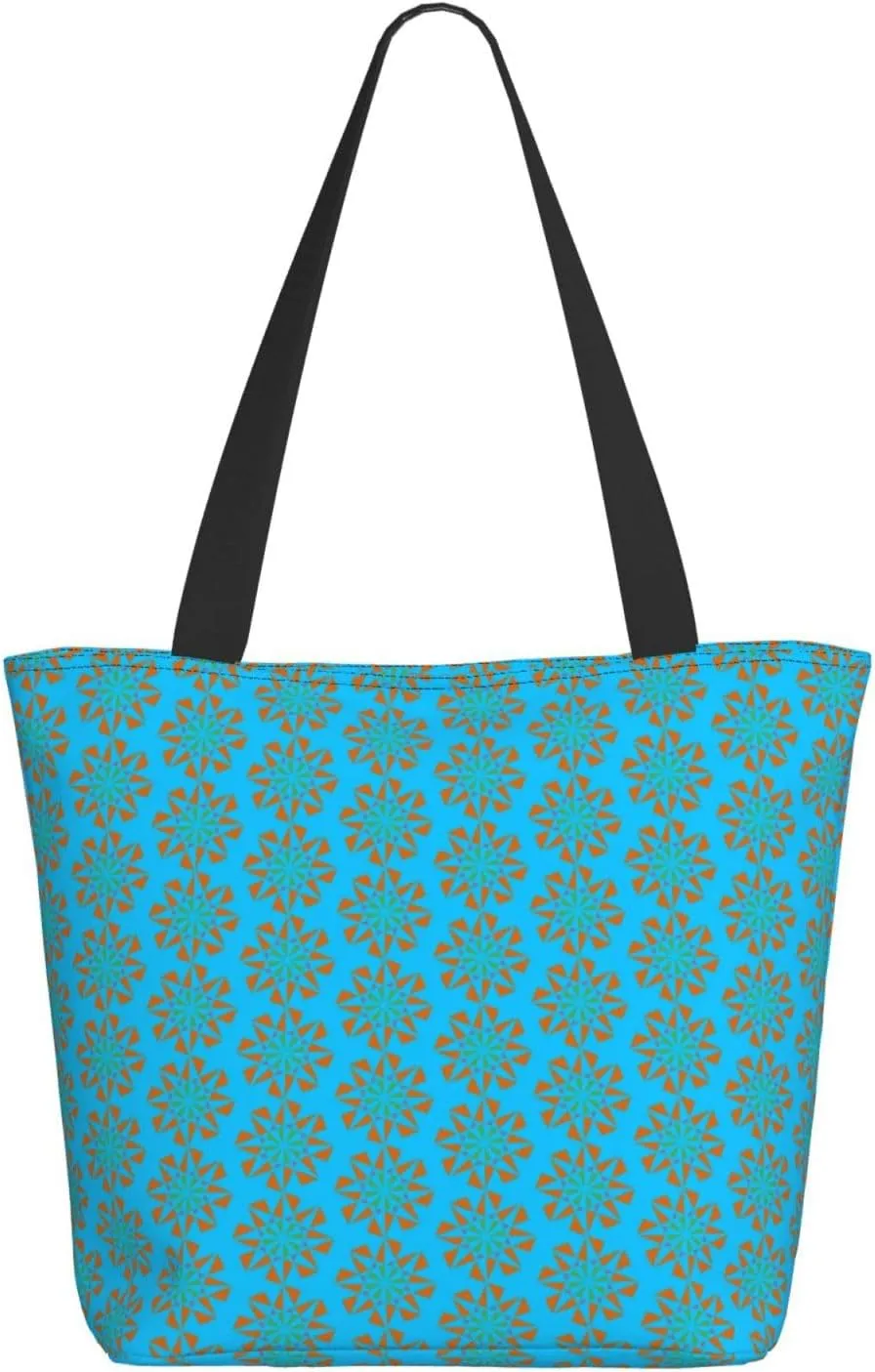 Christmas Golden Snowflakes Stars Tote Bag Women Reusable Shopping Bags Shoulder Bag Portable Storage HandBags
