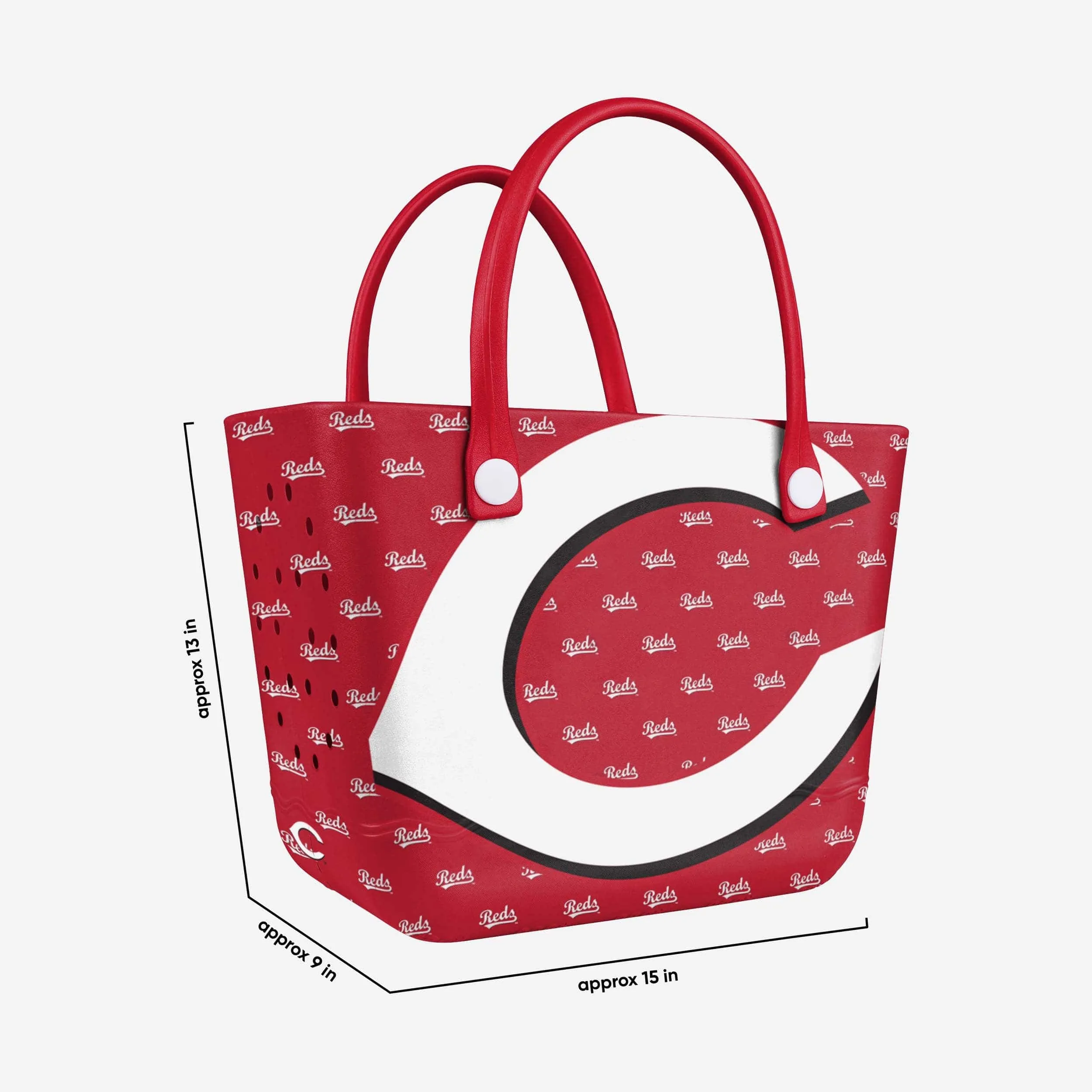 Cincinnati Reds Big Logo Mini Print Tailgate Tote Bag