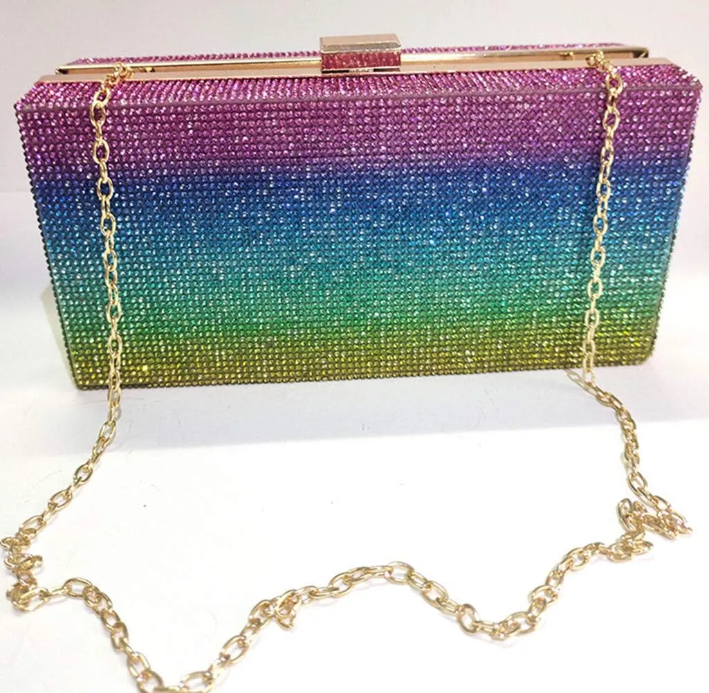 Classic Dollar Style Evening Bags With Diamond Shoulder Bag Wallet Clutch