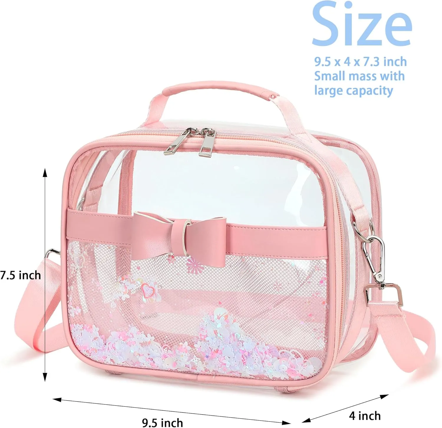 Clear Purses for Women Stadium Approved Clear Bags Small Crossbody Bag Handbags Transparent Tote Bag Wallet Pouch