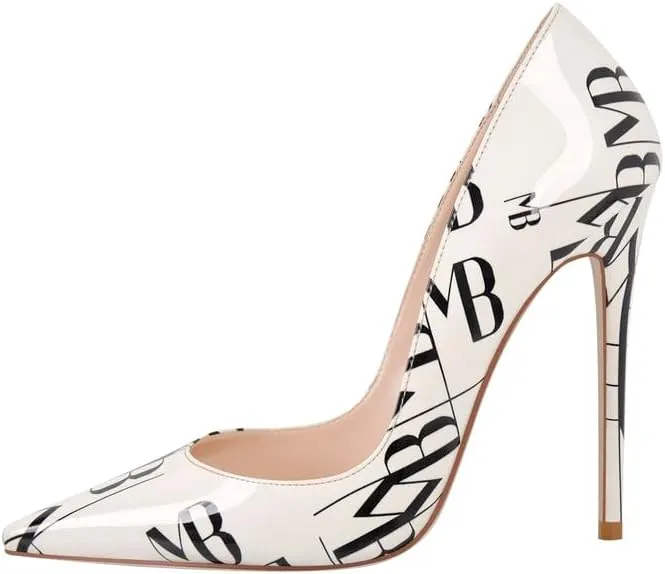 Closed Toe Heels for Women Pointed Toe Stiletto Heels Pumps Wedding Bridal Party Dress Shoes