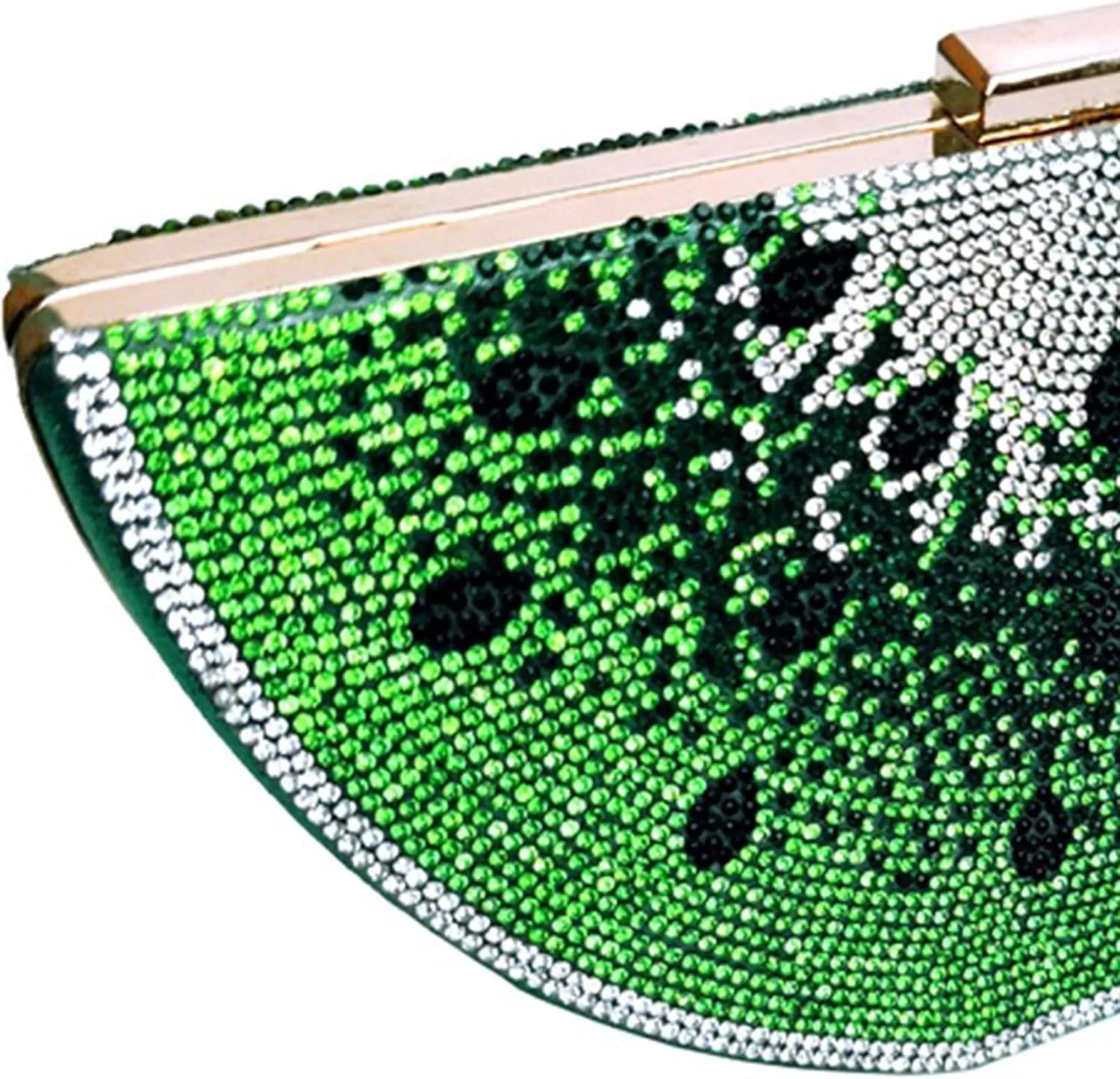 Clutch Purse for Women Crystal Evening Watermelon Shape Handbag Bling Shoulder Bag Rhinestone Money Bag
