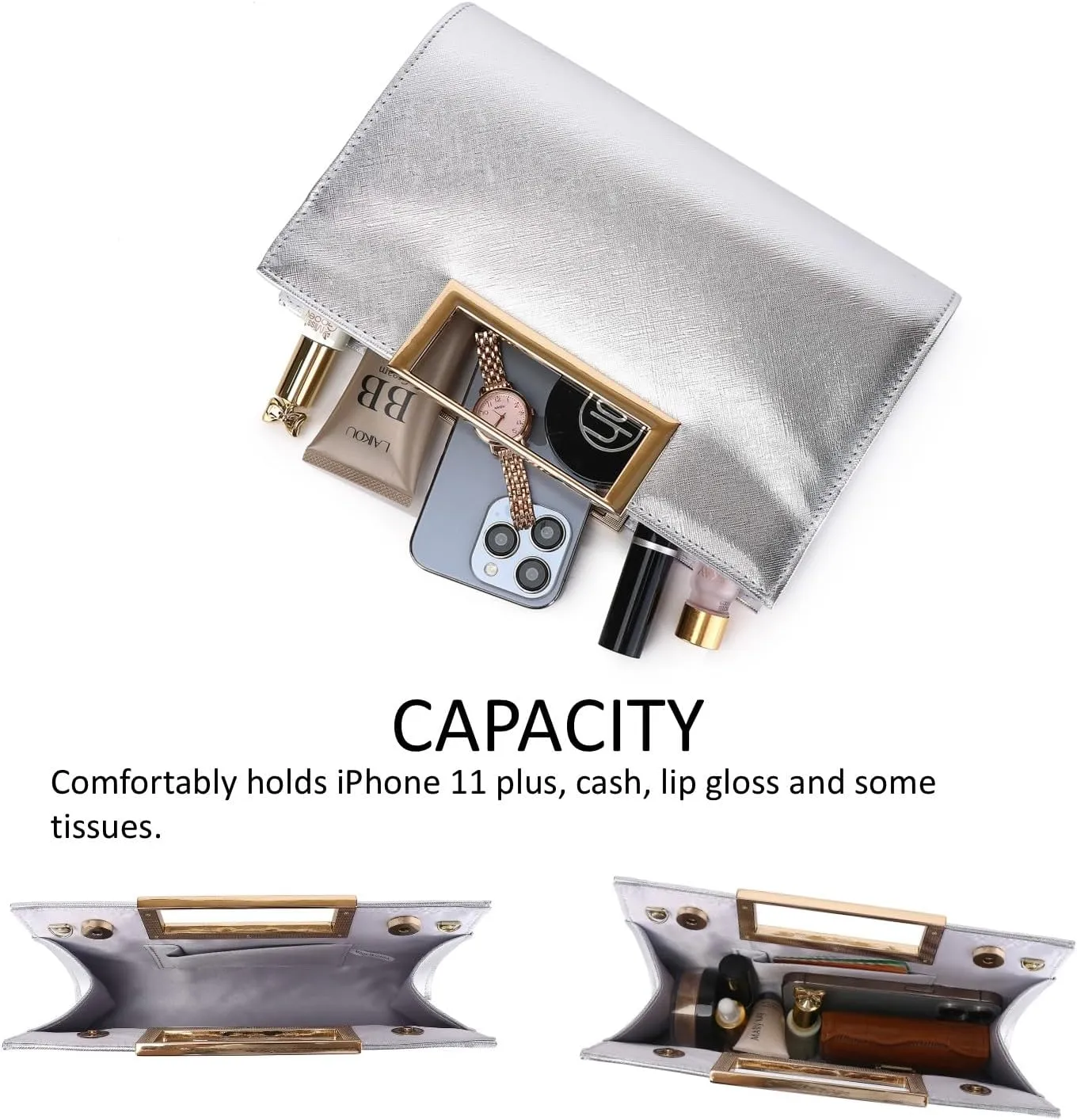Clutch Purse for Women Fashion PU Leather Evening Bag Elegant Purse for Wedding Party Formal Daily Cocktail