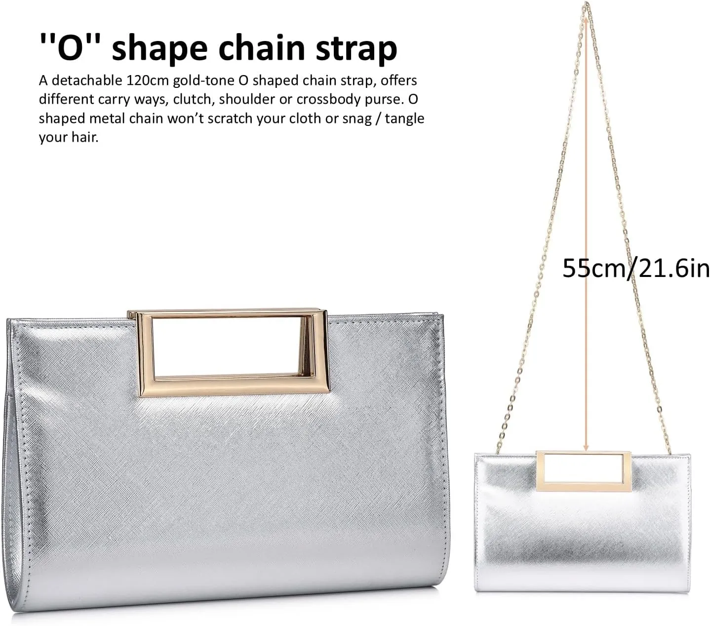 Clutch Purse for Women Fashion PU Leather Evening Bag Elegant Purse for Wedding Party Formal Daily Cocktail