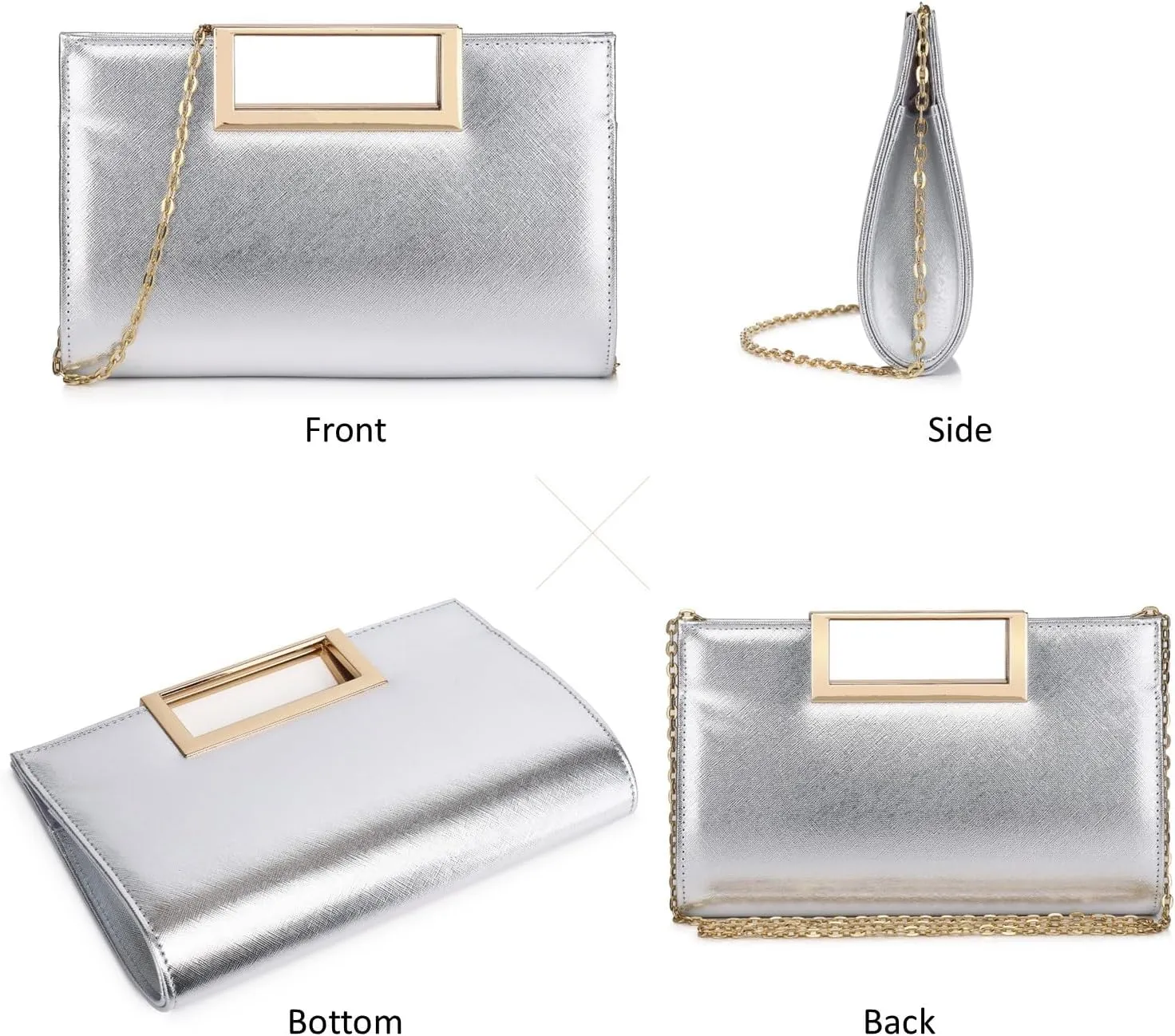 Clutch Purse for Women Fashion PU Leather Evening Bag Elegant Purse for Wedding Party Formal Daily Cocktail