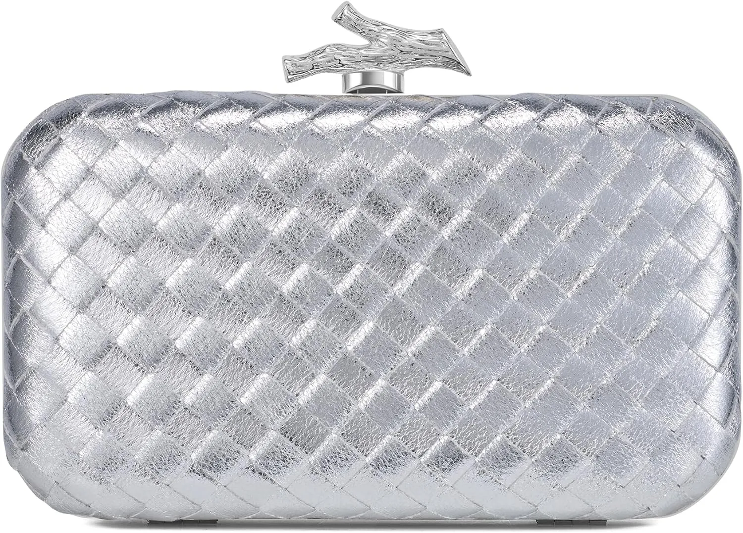 Clutch Purses for Women Evening/Wedding Chic Woven Bag Formal PU Leather Purse Designer Handbags for Women