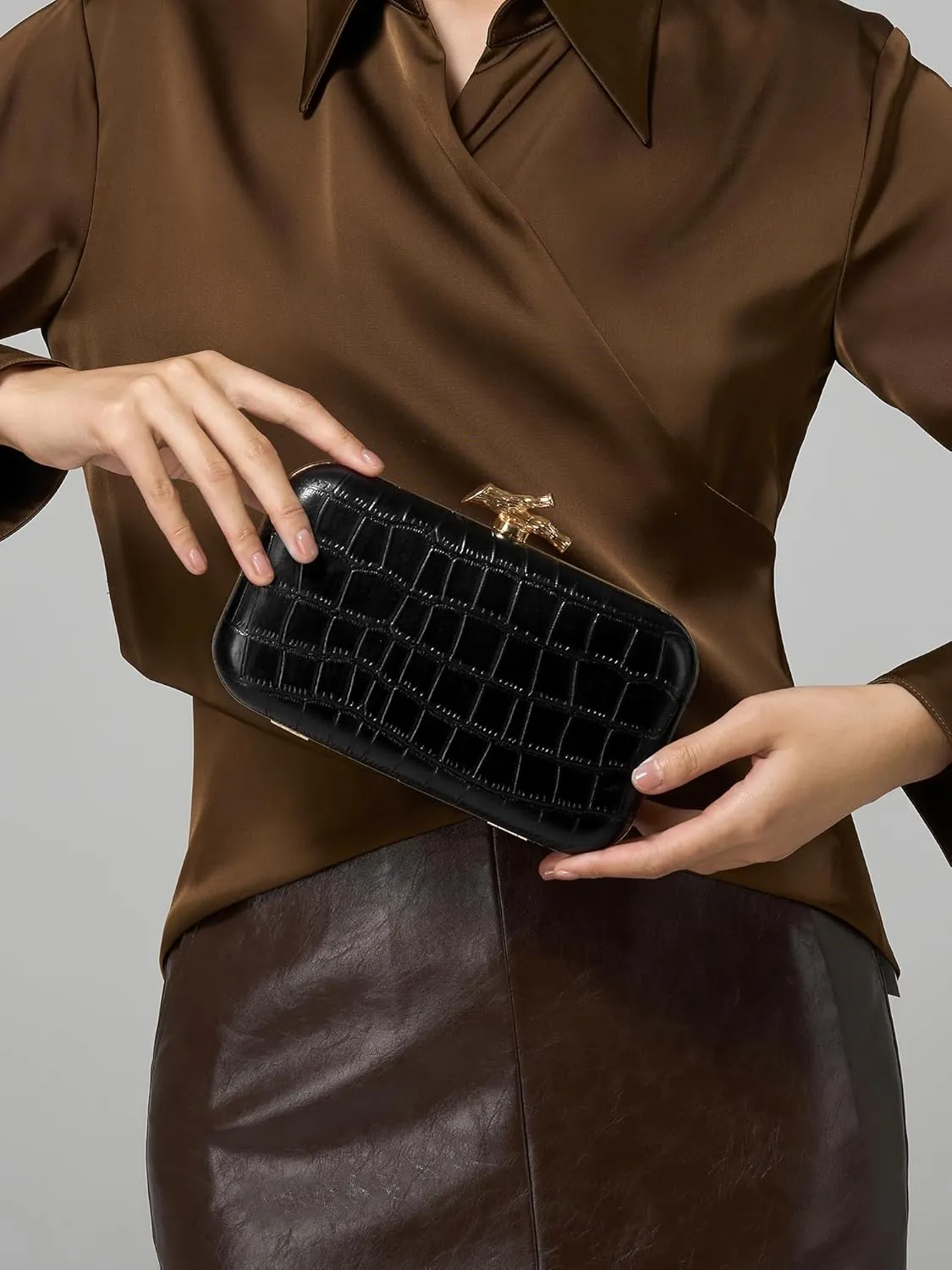 Clutch Purses for Women Evening/Wedding Chic Woven Bag Formal PU Leather Purse Designer Handbags for Women