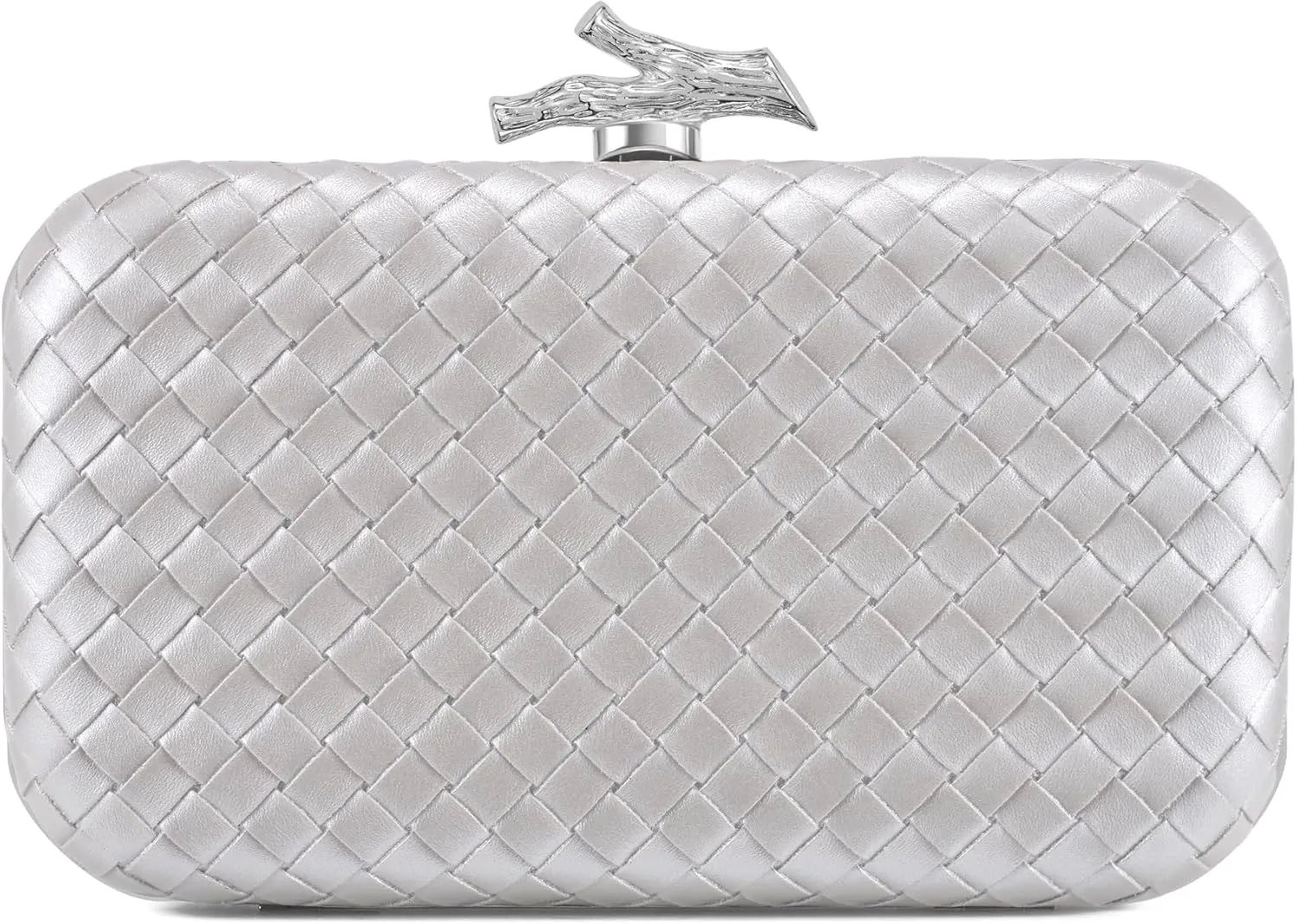 Clutch Purses for Women Evening/Wedding Chic Woven Bag Formal PU Leather Purse Designer Handbags for Women