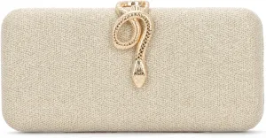 Clutch Purses for Women Formal Snake Buckle Sparkly Evening Bag with Chain, Crossbody Bags for Wedding Party