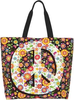 Colorful Unicorn Rainbow Tote Bag For Women, Large Shoulder Foldable Reusable Grocery Handbag For Shopping Picnic