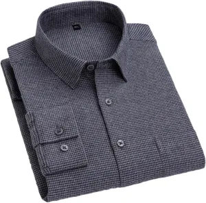 Cotton Striped Full Shirts for Men Slim Fit Casual Shirt Long-Sleeve Plaid Casual Shirts Soft Designer