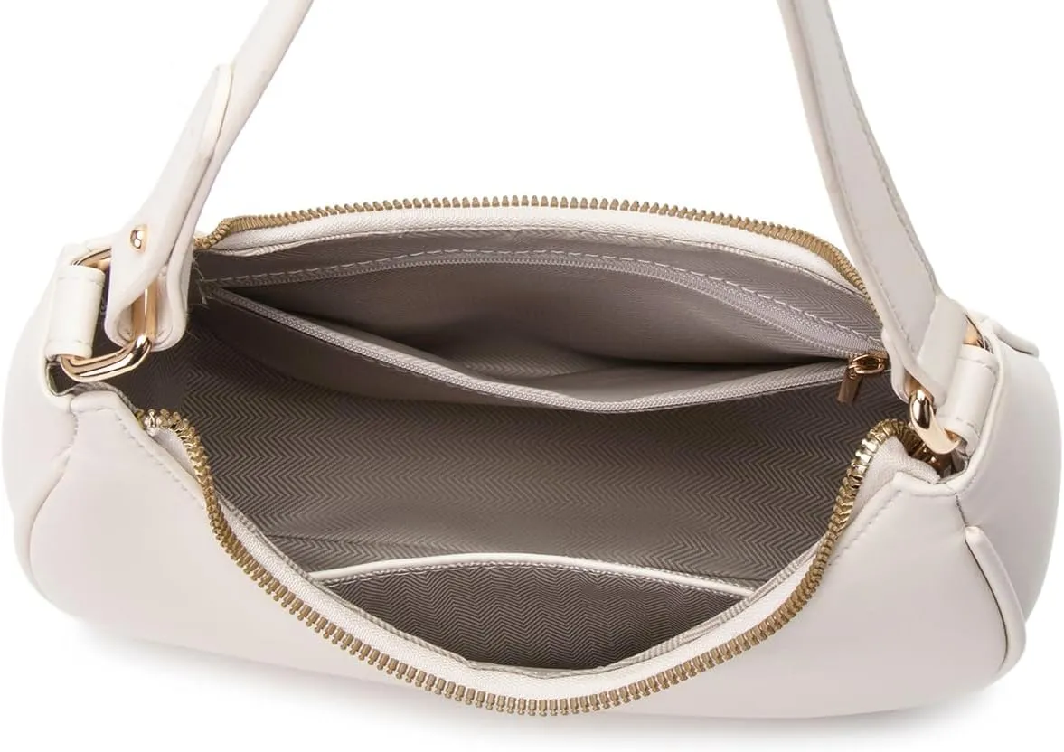 Crescent Shoulder Bags for Women Cute Hobo Tote Handbag Under the Arm Purses Mini Clutch Purse with Zipper Closure