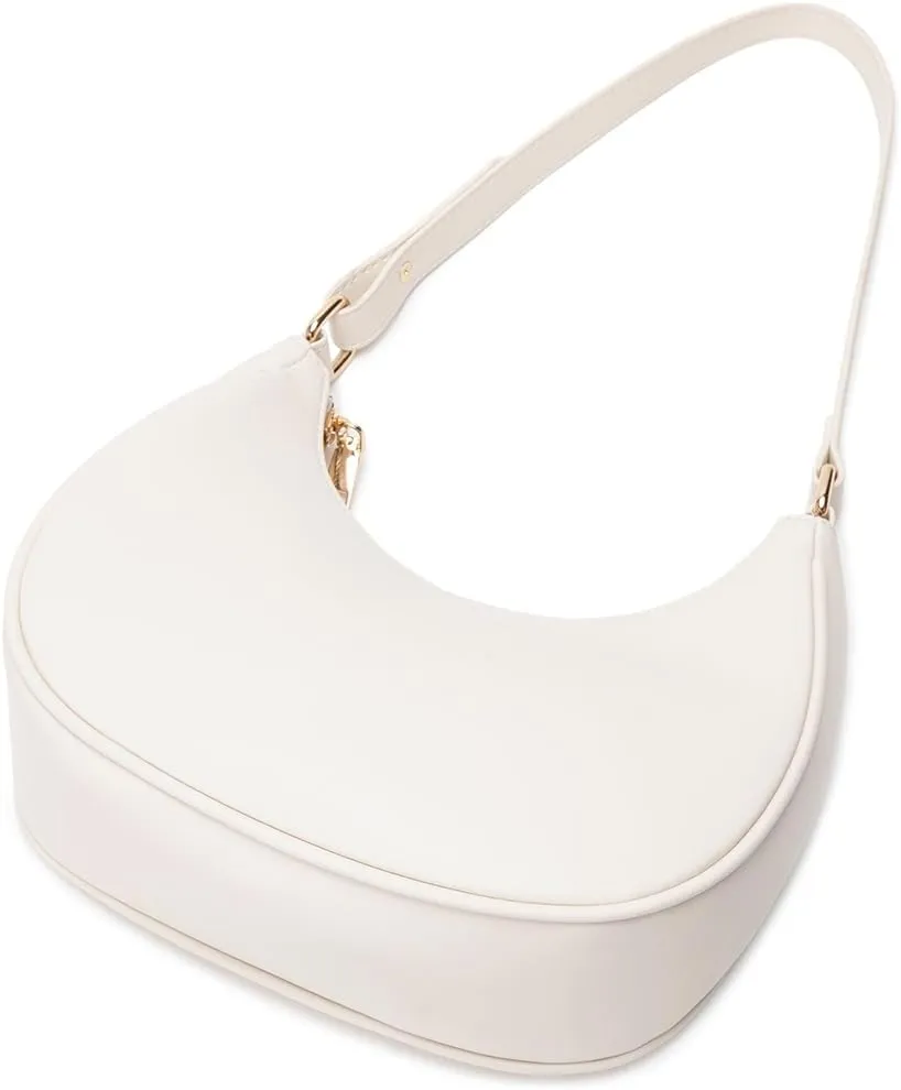 Crescent Shoulder Bags for Women Cute Hobo Tote Handbag Under the Arm Purses Mini Clutch Purse with Zipper Closure