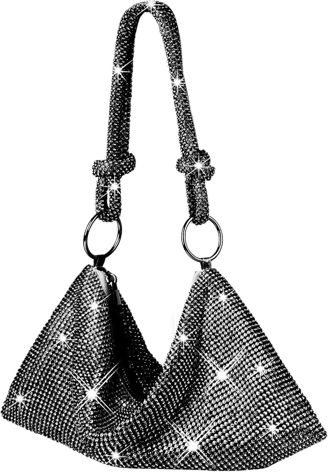 CROWN GUIDE Rhinestone Purse Clutch Purses for Women Wedding Evening Bag Hobo Bags Designer Handbags Formal Prom Party Club