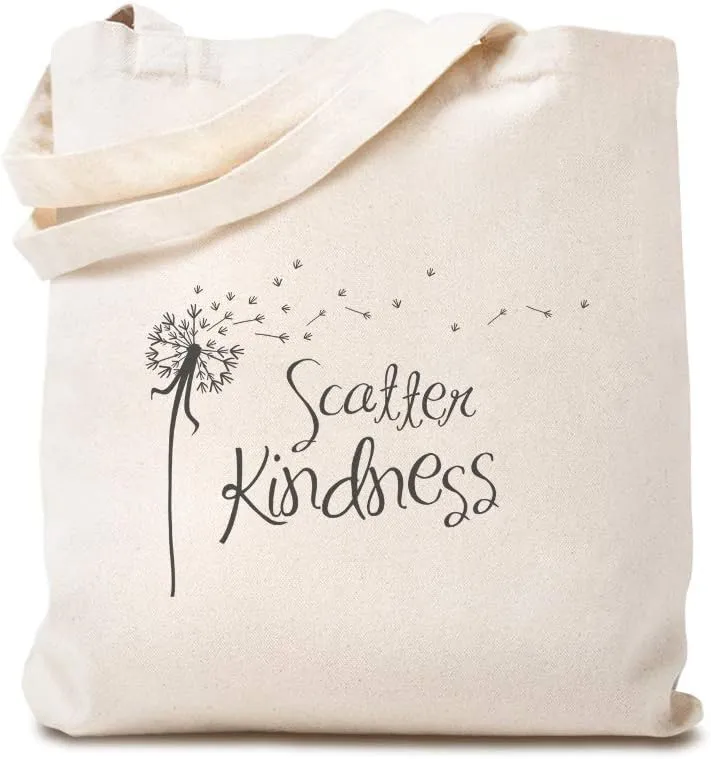 Custom Canvas Tote Shopping Bag Scatter Kindness B Inspiration & Motivation Reusable Beach for Women