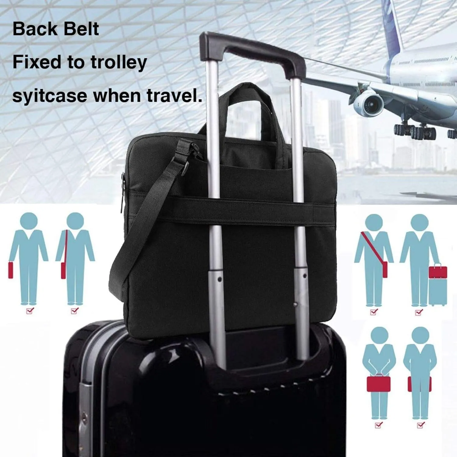 Custom Laptop Bag with Name, Personalized Shoulder Bag for Laptop, Customized Portable Computer Bag Gifts for Business Office