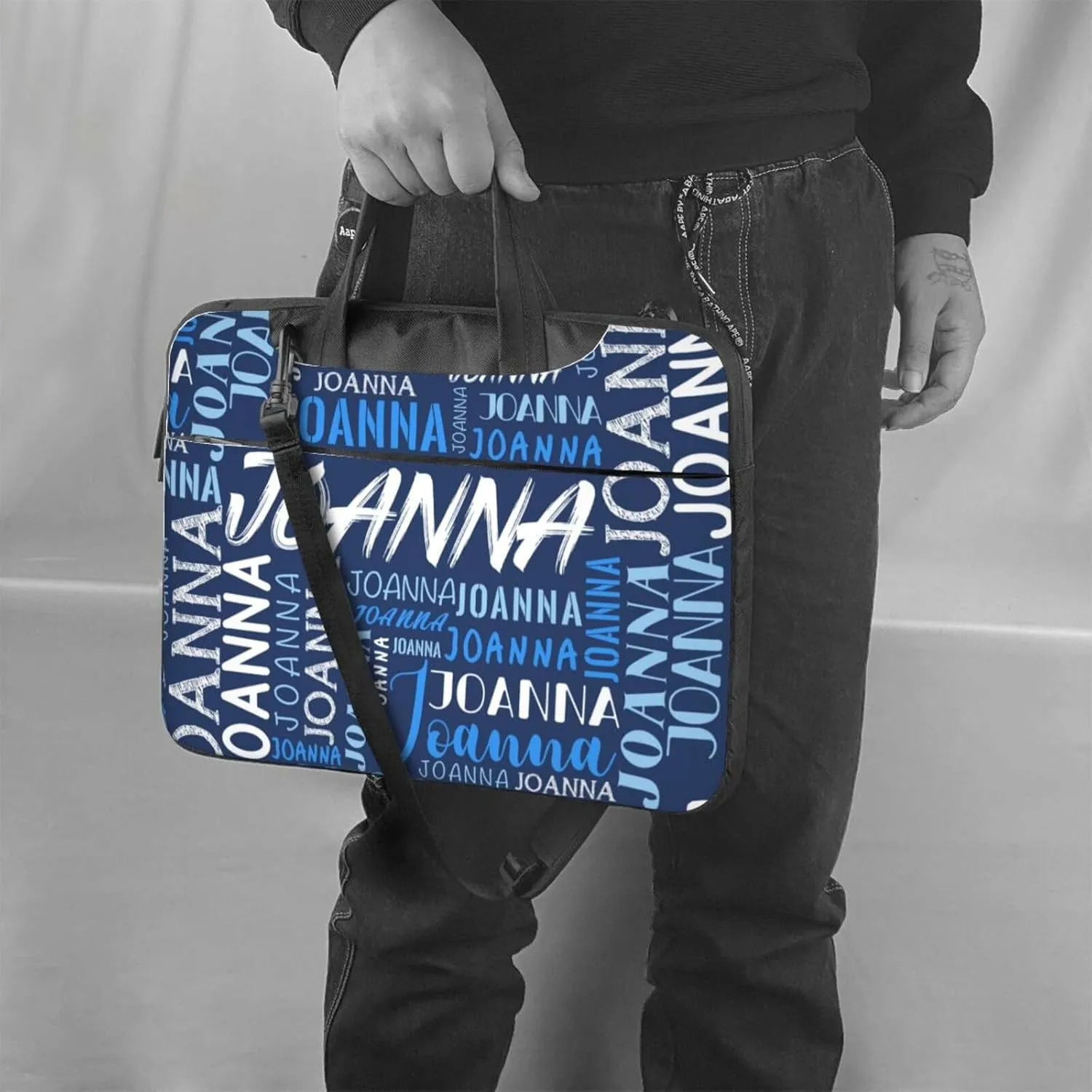 Custom Laptop Bag with Name, Personalized Shoulder Bag for Laptop, Customized Portable Computer Bag Gifts for Business Office