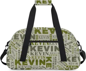 Custom Name Kids Gym Bag - Sport Duffel Bag for Boys - Personalized Dance Duffel Bags for Girls - Customize Travel Overnight Weekender Bag Carry on Tote for Airplane Swim, Camo Green
