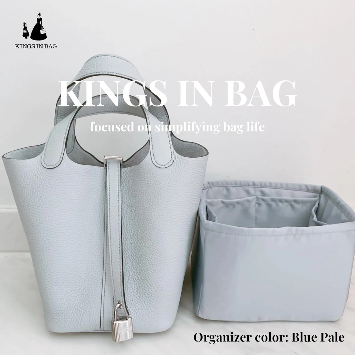 Custom Picotin Bag Insert, Silky Organizer Compatible with Hermes Picotin Bags, Lightweight Handbag Shaper for Daily Use (Custom Color)