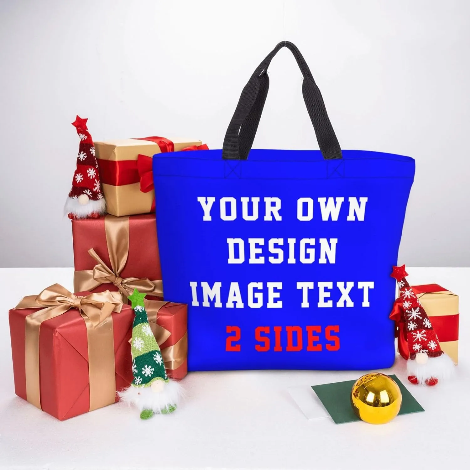Custom Tote Bags With Logo Name Text Photo, Personalized Custom Bags, Reusable Grocery Bags Bulk Shopping Bags