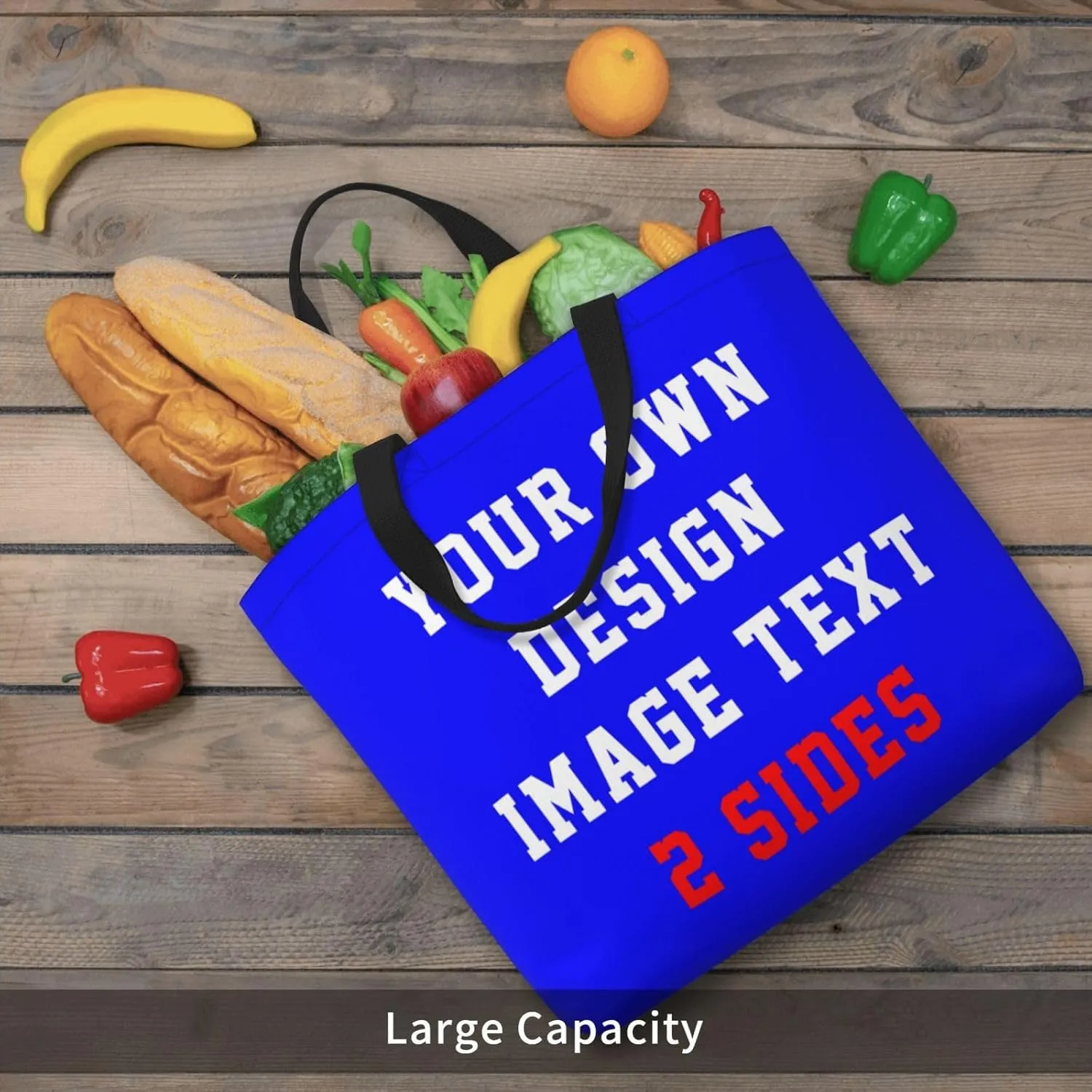 Custom Tote Bags With Logo Name Text Photo, Personalized Custom Bags, Reusable Grocery Bags Bulk Shopping Bags