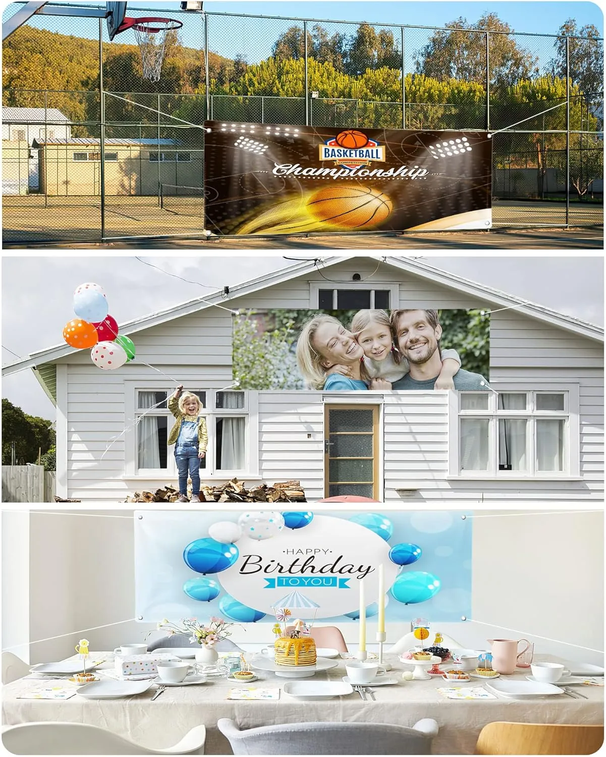 Custom Vinyl Banners and Signs Customize Outdoor, Personalized Banner with Logo Text for Party Birthday, Customized Banner Decoration for Business Graduation Wedding Event 2'x4'