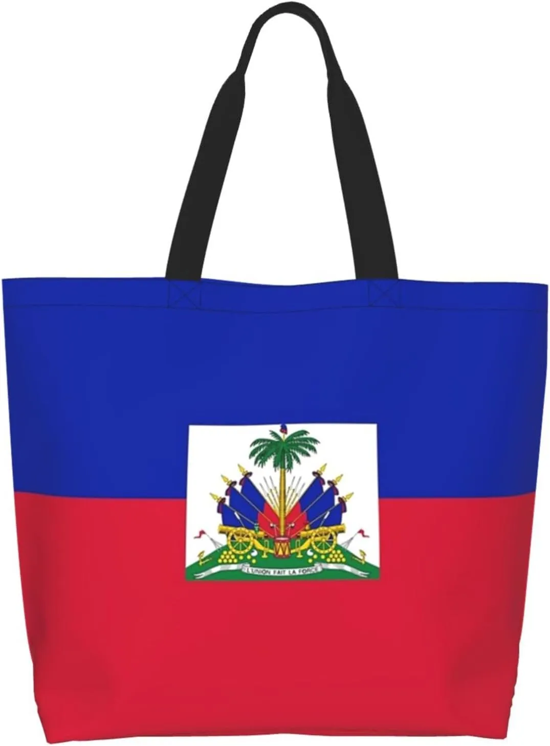 Cute Flag Large Tote Bag For Women Men Reusable Grocery Bag Shopping Shoulder Bag For Travel Work Beach Gym