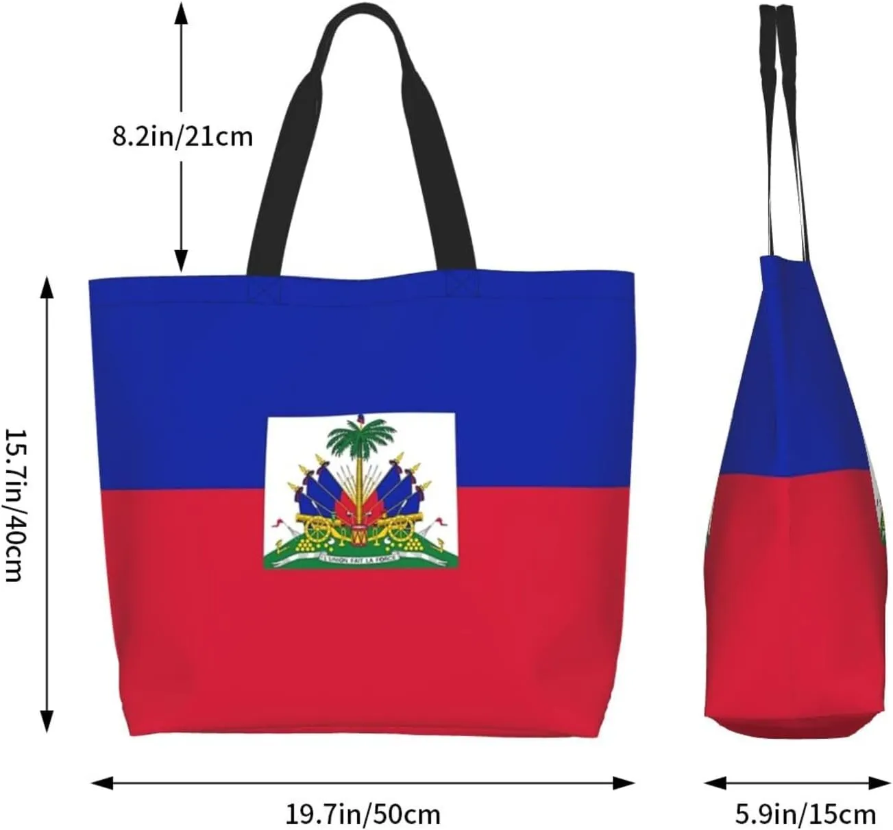 Cute Flag Large Tote Bag For Women Men Reusable Grocery Bag Shopping Shoulder Bag For Travel Work Beach Gym