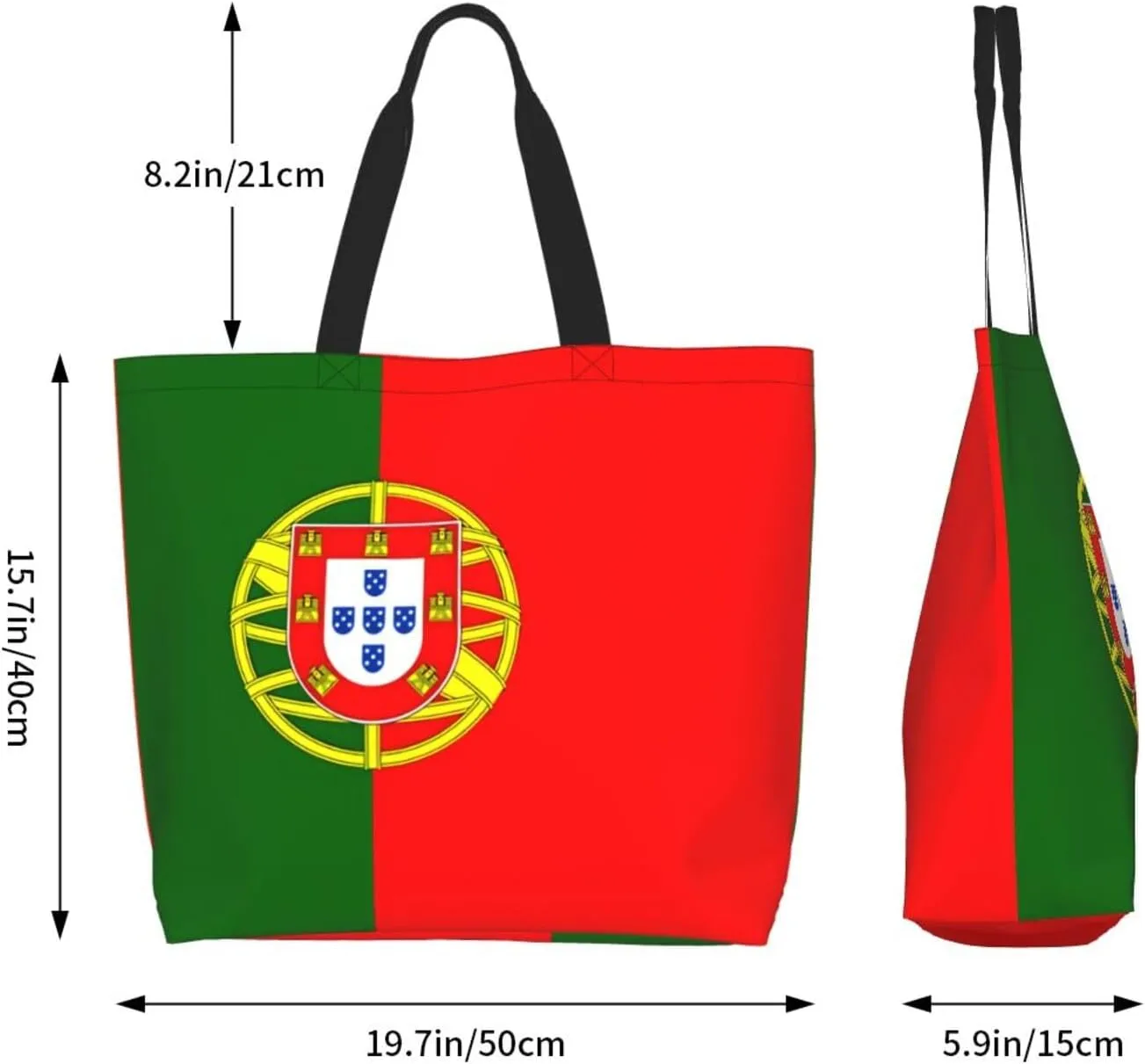 Cute Flag Tote Bag For Women Men Gifts Large Reusable Shopping Bags for Beach, Travel,Gym,Yoga
