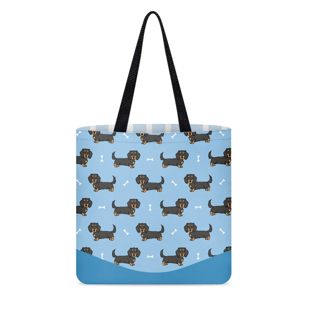 Dachshund Pattern Cloth Tote Bag