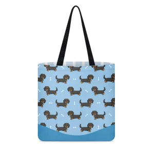Dachshund Pattern Cloth Tote Bag