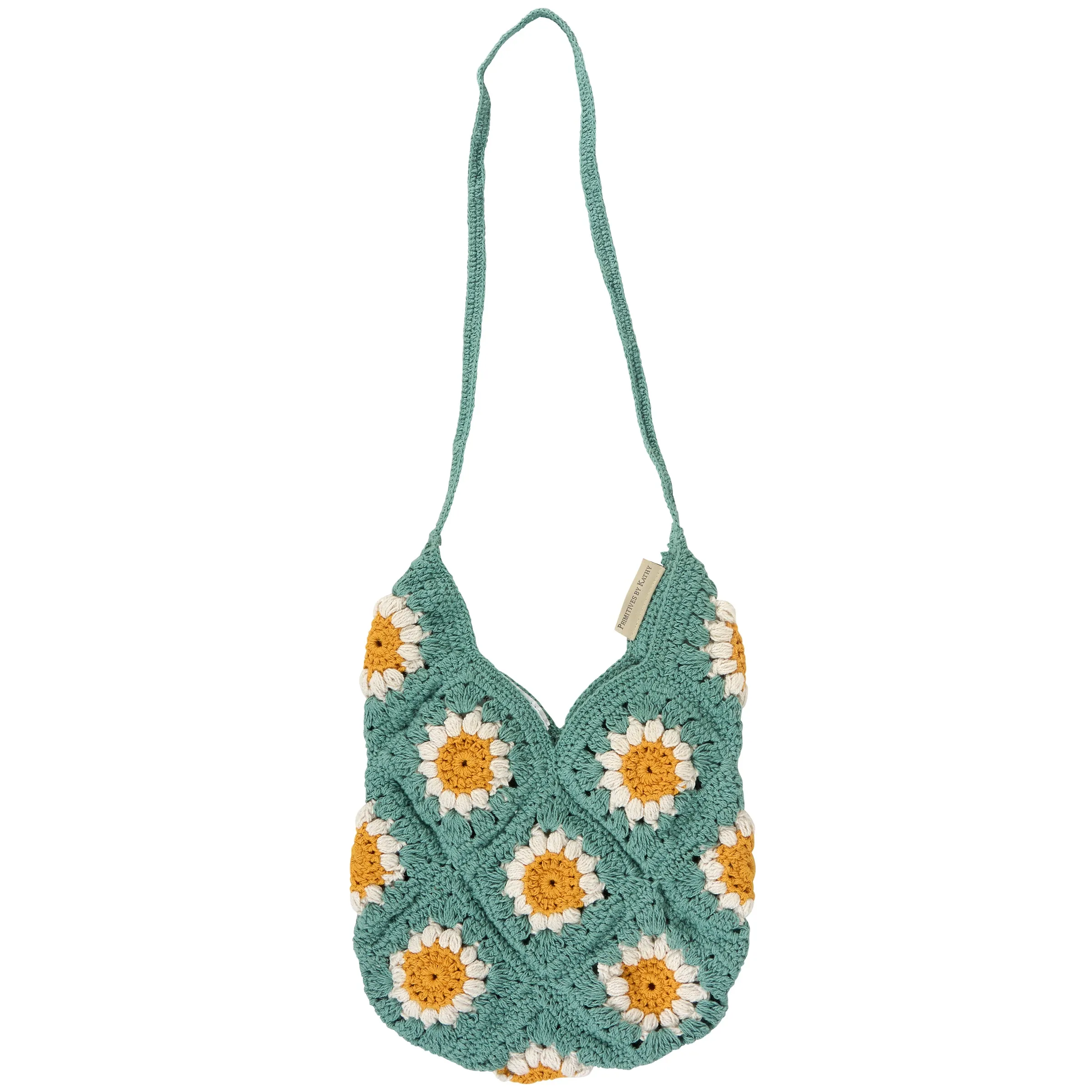 Daisies Crochet Tote Bag  | Everyday Nature-themed Bag | 11" x 13"