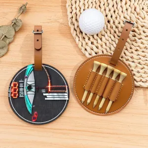 Darts arrows Golf Tees Organizer Bag â€“ Brown Versatile for Men and Women - Perfect for Golf Course, Club, and Cart Stand