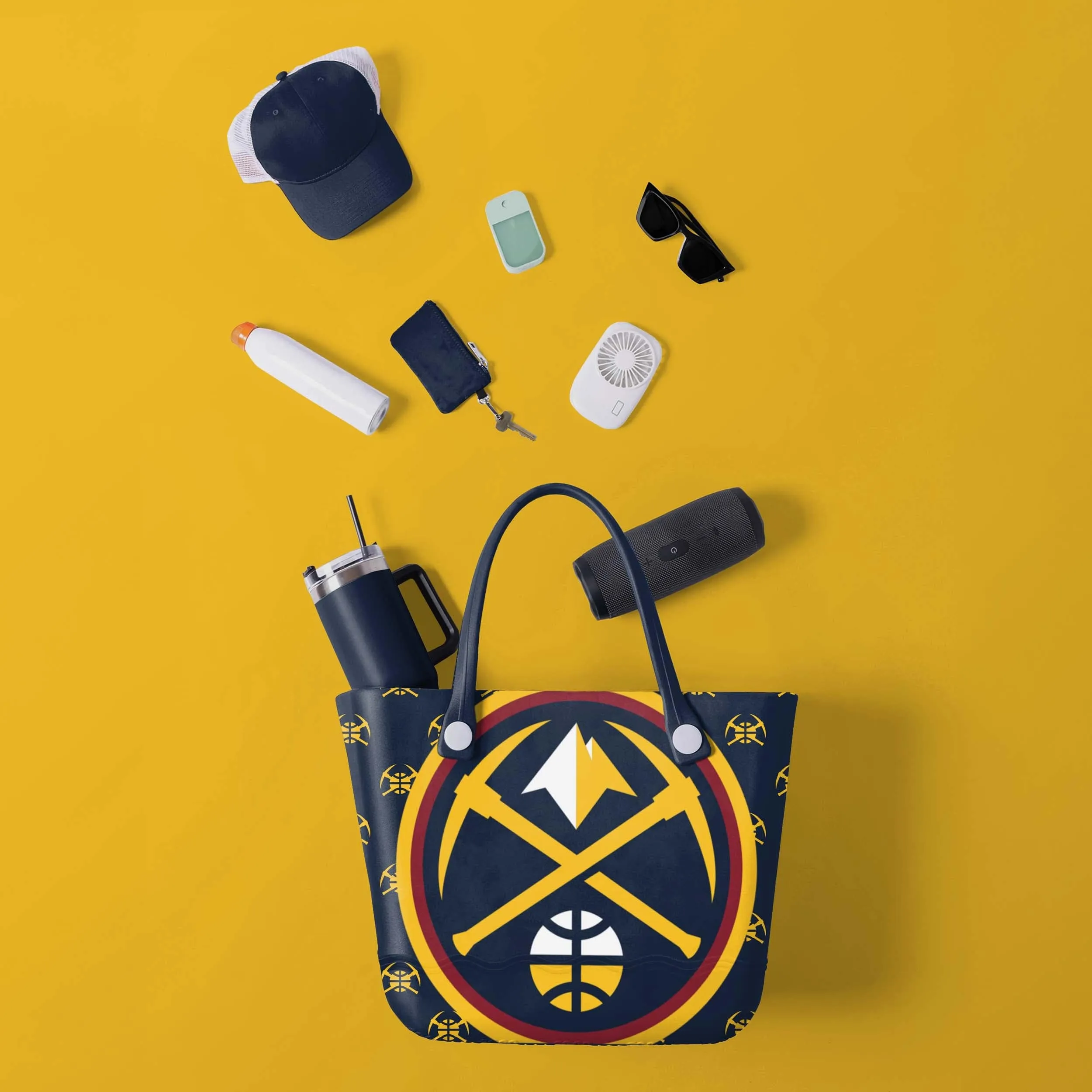 Denver Nuggets Big Logo Mini Print Tailgate Tote Bag
