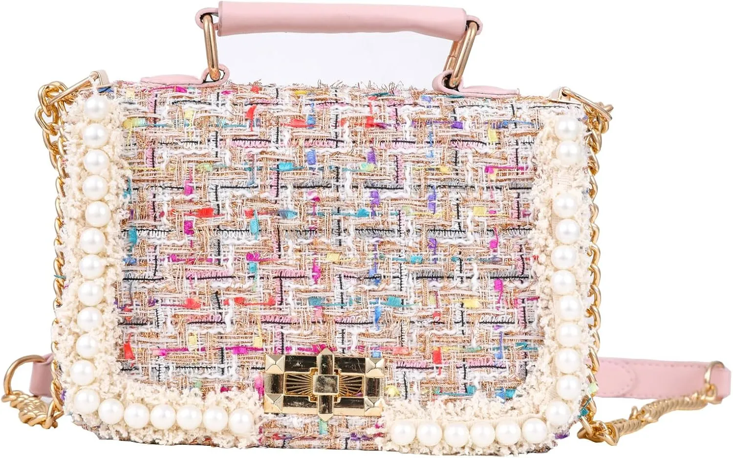 Designer Crossbody Bags for Women Leather Quilted Shoulder Tweed Purses Clucth Small Top Handle Handbag Evening Bags
