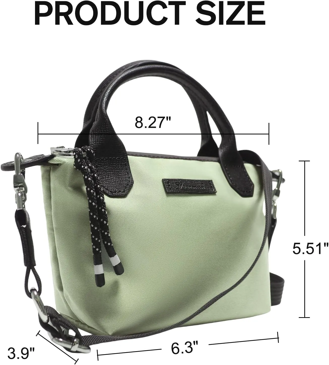 Designer Mini Tote for Women - Lightweight Crossbody Purse with Adjustable Dual Straps (2-Way Carry)