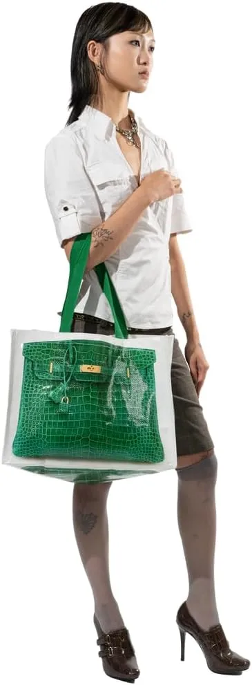 Designer Reusable Grocery Tote Bag, Large with Handles, Foldable Comfortable Shoulder Straps for Errands