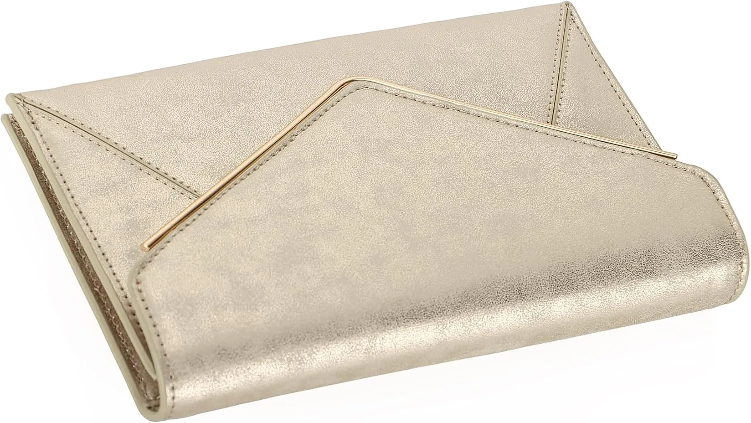 DEXMAY Evening Clutch Handbag for Women Elegant Saffiano PU Leather Envelope Handheld Purse Formal Foldover Dressy Bag