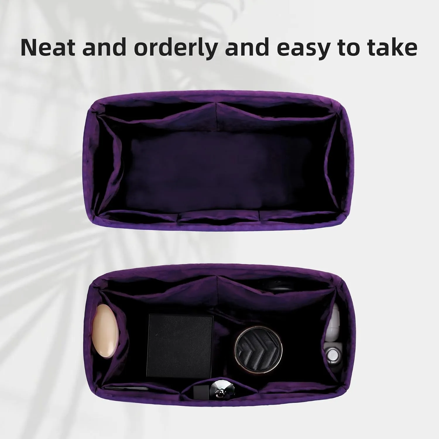 DGAZ Bag Organizer Insert For Kelly pochette/mini II /20/25/28/32/35/40/42/45 Bags, Silk Purse Organizer, Simplicity Handbag & Tote Organizer(Anemone,KL25 Sellier)
