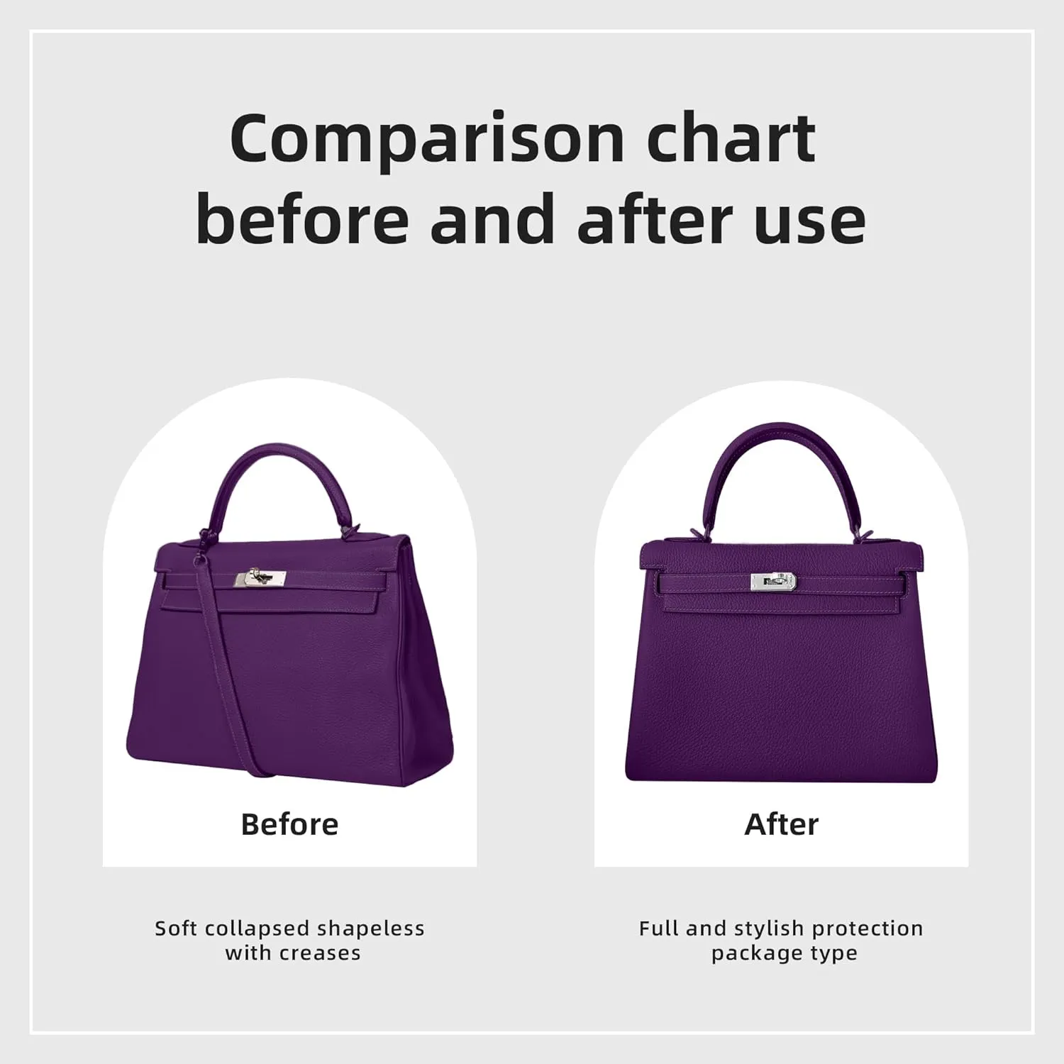 DGAZ Bag Organizer Insert For Kelly pochette/mini II /20/25/28/32/35/40/42/45 Bags, Silk Purse Organizer, Simplicity Handbag & Tote Organizer(Anemone,KL28 Retourne)