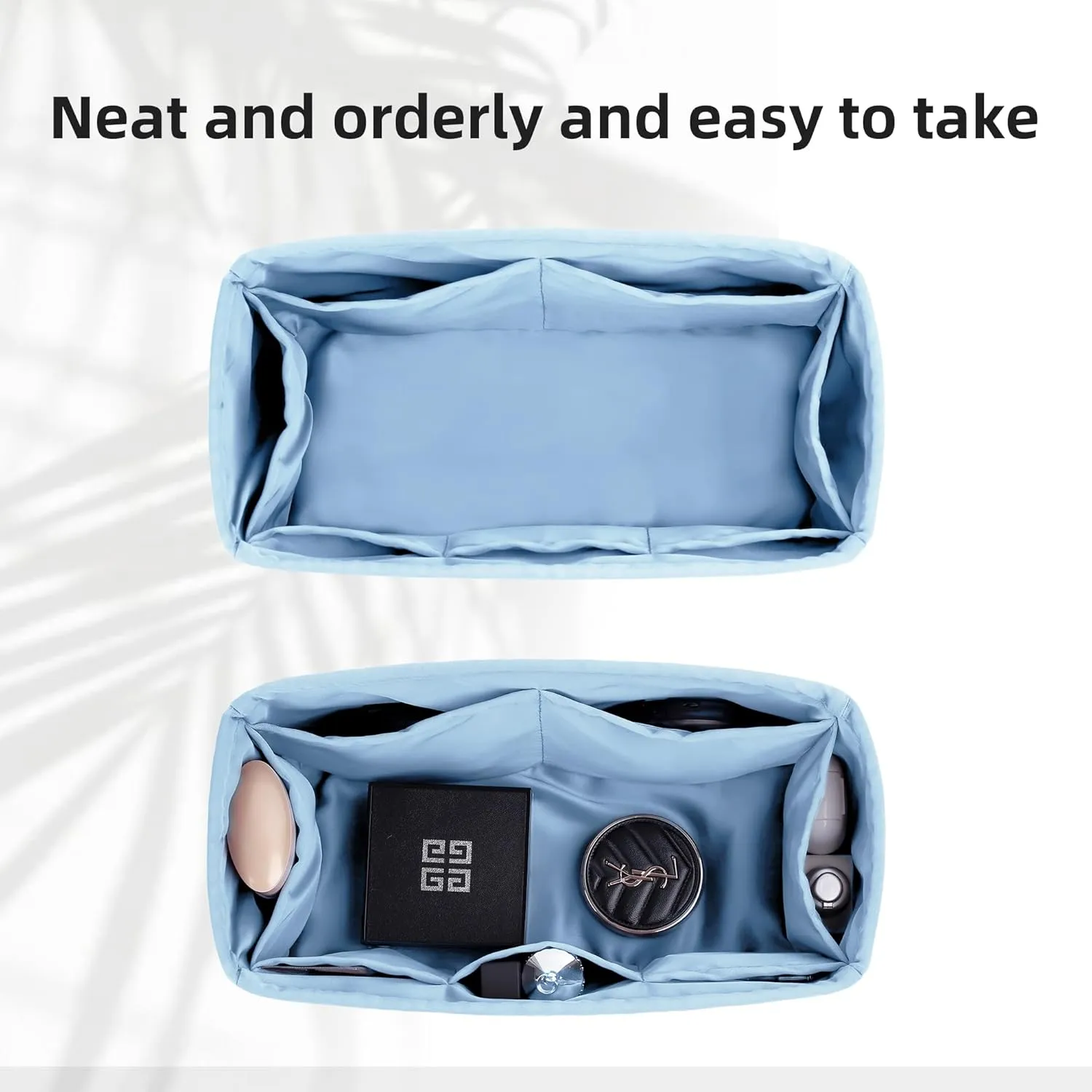 DGAZ Bag Organizer Insert For Kelly pochette/mini II /20/25/28/32/35/40/42/45 Bags, Silk Purse Organizer, Simplicity Handbag & Tote Organizer(Azure,KL25 Sellier)